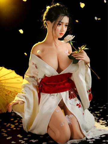 F3638-158cm/5ft1(35kg)  E cup Silicone Kimono Japanese Beauty Mature Asian Girls Sex Doll | FJ Doll