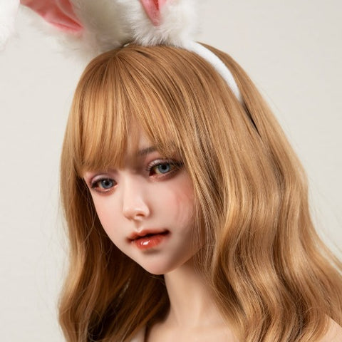 H147 Loli Europe Blonde Teen Silicone Sex Doll Head ｜Qita Doll head