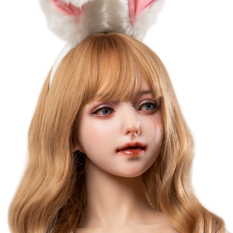 H147 Loli Europe Blonde Teen Silicone Sex Doll Head ｜Qita Doll head