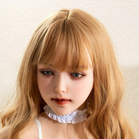 H147 Loli Europe Blonde Teen Silicone Sex Doll Head ｜Qita Doll head