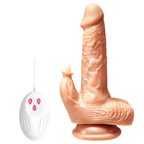 D008- (7.2'')Male torso TPE Shemale Auto Vibrating Dildo