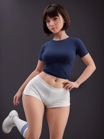 F4360-151cm(4ft11)-37kg F Cup Asian Silicone Head Mini Sex Doll | Aibei Doll