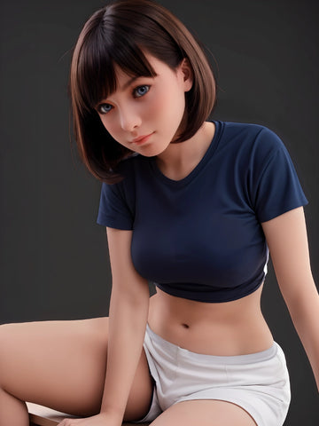 F4360-151cm(4ft11)-37kg F Cup Asian Silicone Head Mini Sex Doll | Aibei Doll