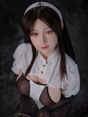 F2370—160cm/31kg E Cup Kiko Black Hair Asian Silicone Chinese Sex Doll | Jiusheng Doll