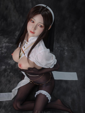 F2370—160cm/31kg E Cup Kiko Black Hair Asian Silicone Chinese Sex Doll | Jiusheng Doll