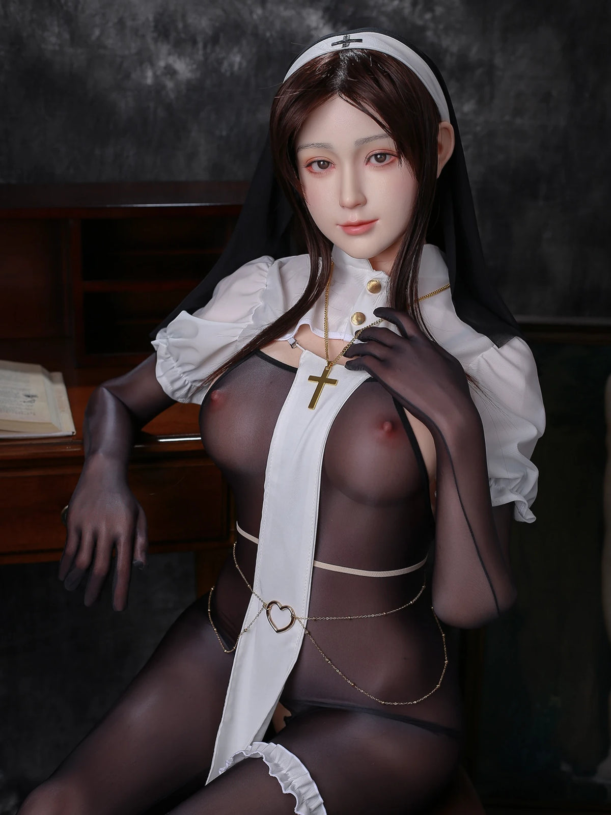 F2370—160cm/31kg E Cup Kiko Black Hair Asian Silicone Chinese Sex Doll | Jiusheng Doll