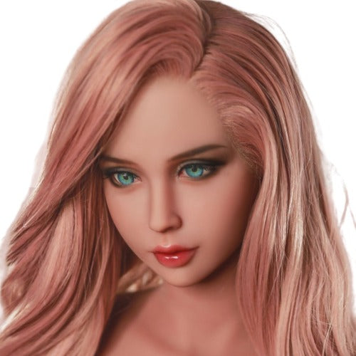 H163 Pink Hair Suntan Sex Doll Head丨WM Doll #233