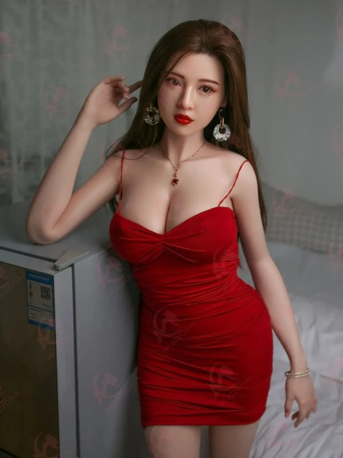 F3622-166cm/5.5ft(43kg) Laura D Cup Full Silicone Mature Chinese Women Implanted Hair Sex Doll | FJ Doll