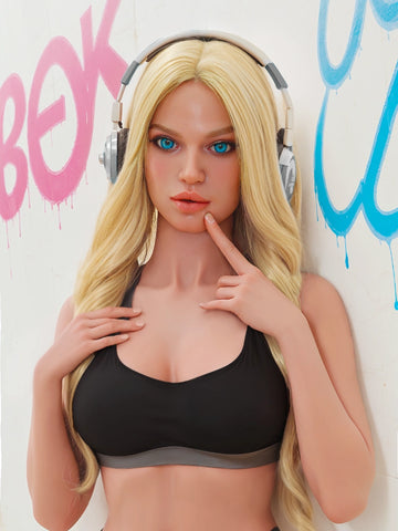 F4456-166cm(5f4)-41kg  H Cup Big Breast Blonde Silicone Head white AI Robot Sex Doll | Aibei Doll