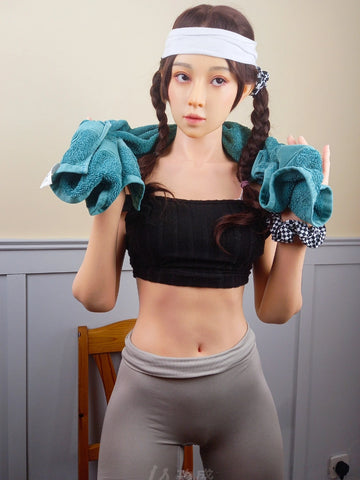 F2373—168cm/5ft5 36.2kg C Cup Kira Sport Gril Black Hair Silicone Sex Doll|Jiusheng Doll