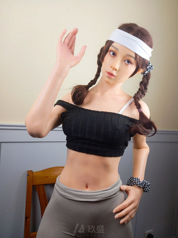 F2373—168cm/5ft5 36.2kg C Cup Kira Sport Gril Black Hair Silicone Sex Doll|Jiusheng Doll