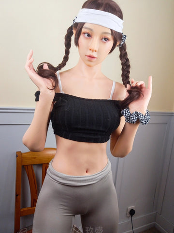 F2373—168cm/5ft5 36.2kg C Cup Kira Sport Gril Black Hair Silicone Sex Doll|Jiusheng Doll