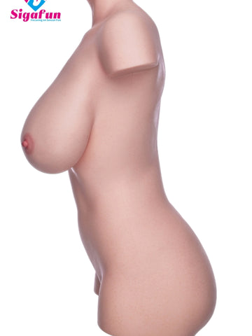 T65(49.6lb）Luxury Silicone Torso Doll with Large Gel Breasts