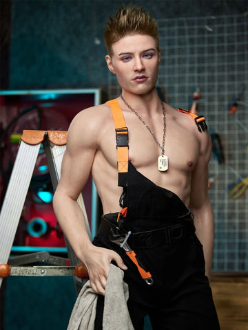 F233 -176cm/ 5ft9-40kg Sexy renovation worker Silicone Young Male Sex Doll -Irontech Doll