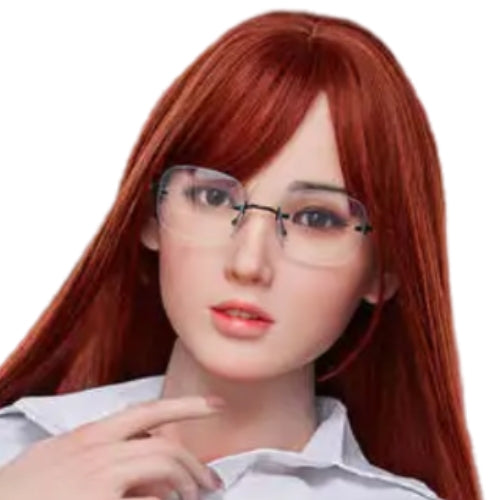 H800 Sex Doll Head-Silicone-Embrace the alluring beauty of a dashing Asian secretary【Irontech Doll Head】