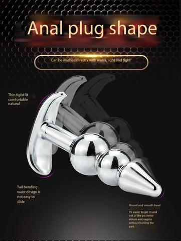 D038- Bead Metal Anal Plug  Sex Toys For Women Shemale cheap sex toys