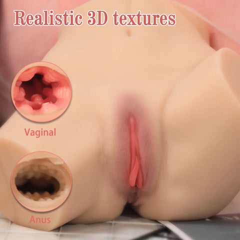 P570 (5.9lb) Fake pussy and Butt Cheap Mini Sex Doll Torso Adult Toy Male Masturbator