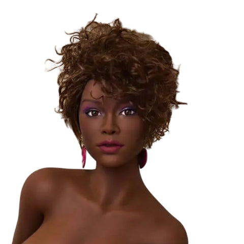 H725 Sex Doll Head-Black girl in mature style【Irontech Doll Head】