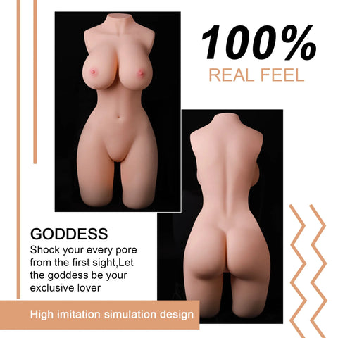 T706 (55.11lb) LifeSize Vibrating & Sucking real robot Sex Doll Torso ｜Luxury Sexiest Stripper Plump Hot Sex Toy for Man