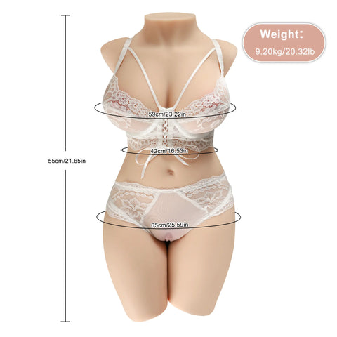 T519(20.32lb) Curvy Lightweight 55cm Sex Doll Torso&Plump Breasts&Large round nipples