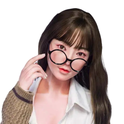 H936 Sex Doll Head-Silicone- Cute Glasses【Irontech Doll Head】