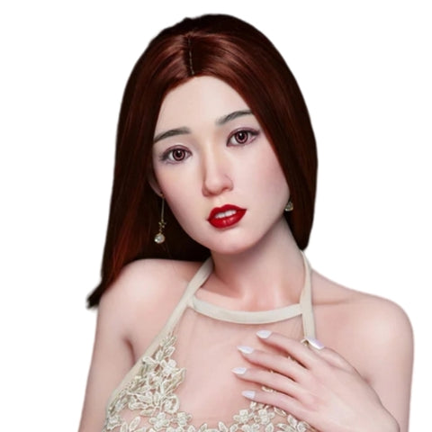 H937 Sex Doll Head-Silicone- Red Hair【Irontech Doll Head】