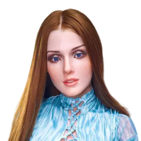 H938 Sex Doll Head-Silicone- Blue Eyes【Irontech Doll Head】