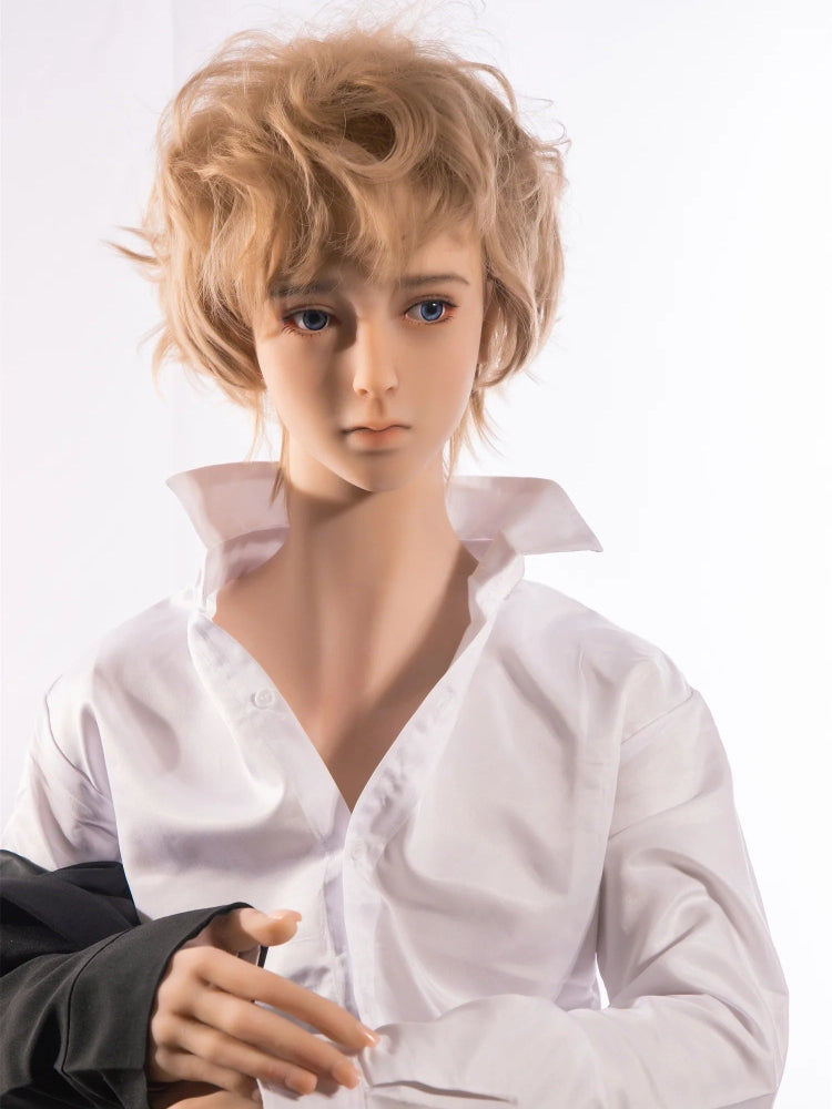 F112-165cm-37kg  Edward Golden Hair TPE Fantasy Prince Femboy Male Sex Doll-qita doll