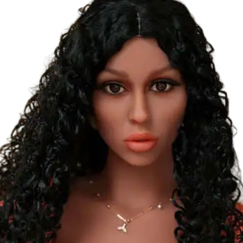 H720 Sex Doll Head-with curly black hair【Irontech Doll Head】