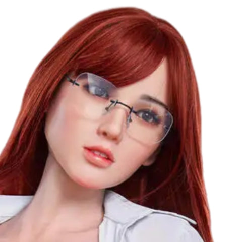 H800 Sex Doll Head-Silicone-Embrace the alluring beauty of a dashing Asian secretary【Irontech Doll Head】