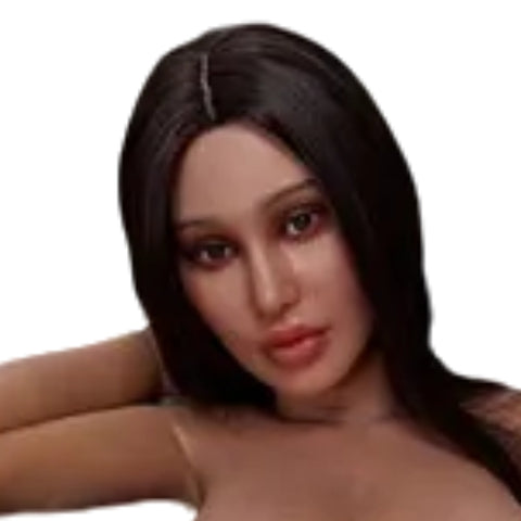 H804 Sex Doll Head-Silicone- deep skin tone 【Irontech Doll Head】