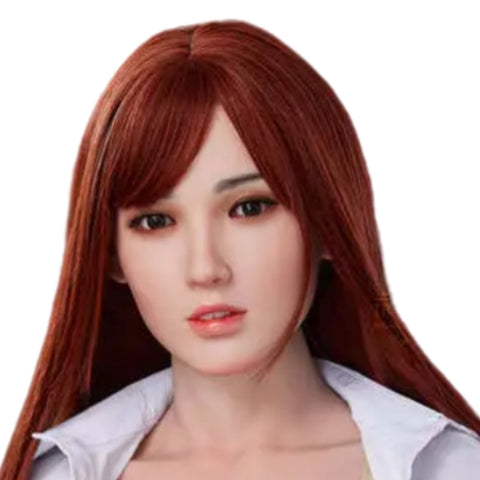 H800 Sex Doll Head-Silicone-Embrace the alluring beauty of a dashing Asian secretary【Irontech Doll Head】