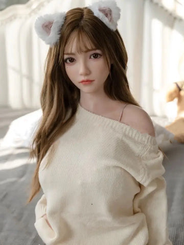 F5012-160cm/5ft3 D Cup Snowy Asian Cute Silicone Sex Doll | JX Doll