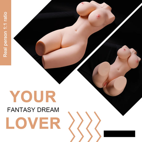 T706 (55.11lb) LifeSize Vibrating & Sucking real robot Sex Doll Torso ｜Luxury Sexiest Stripper Plump Hot Sex Toy for Man