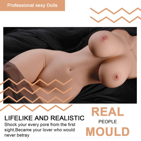 T706 (55.11lb) LifeSize Vibrating & Sucking real robot Sex Doll Torso ｜Luxury Sexiest Stripper Plump Hot Sex Toy for Man