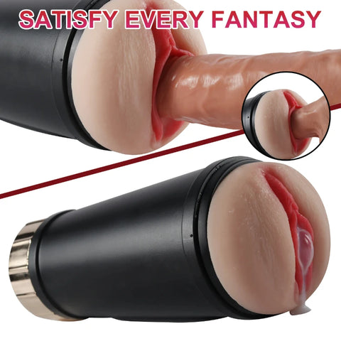 M902- 3D Realistic Vagina vibrating Male Masturbator/Fleshligt