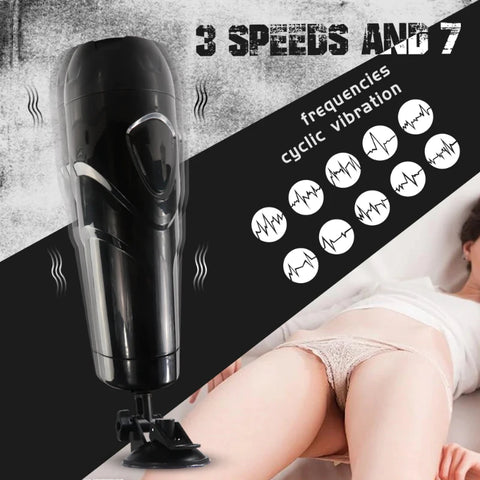 P904- Hands-Free Vibrating Male Masturbator/Fleshligt