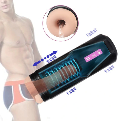 P907- Retractable Male Masturbator With Sexy Voice Of Real Girls