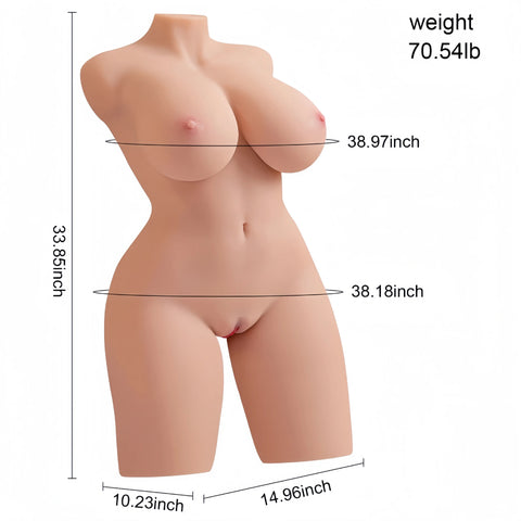 T507V- (70.54lb) LifeSize Vibrating & Sucking Best Robot Sex Doll Torso ｜Luxury Sexiest Stripper Plump Hot Sex Toy for Man