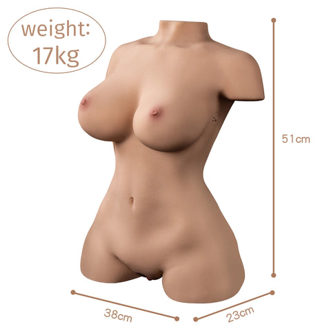 T642-(37.47lb)Luxury Robert robotic Sex Doll Torso With Vibrating and Sucking Pussy|Realistic Torso Masturbator For Men