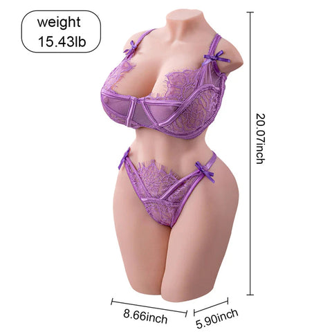 T5(15.43lb/1.67ft)Light weight Curvy Sex Doll Torso