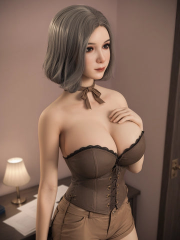 F4914-153cm(5ft) -34kg N Cup  Asian Silicone Head Sex Doll | Aibei Doll