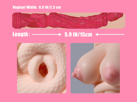 P71-2.2lb Joe Snake Girl One Channels Fake Pussy Anime Mini Hentai Sex Toy | MRL