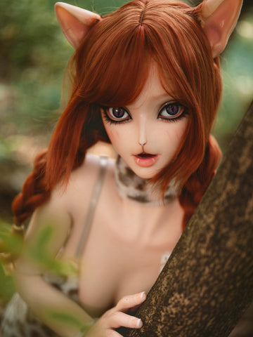 F2417-150cm/4ft9 D Cup M42# Mini Beast-Girl Fantasy Elf Silicone Sex Doll |SY Doll