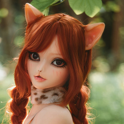 H305 ROS Real Oral Movable Jaw Fantasy Beast Girl Silicone Sex Doll Head| SY Doll M42