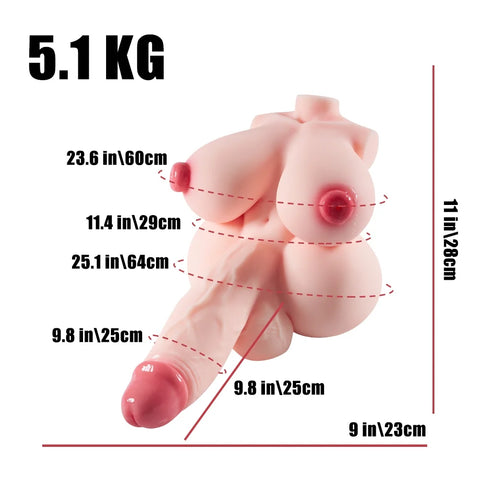 P78-11.02LB BBW Hentai Shemale Femboy Best Mini Male Sex Doll Torso | MRL