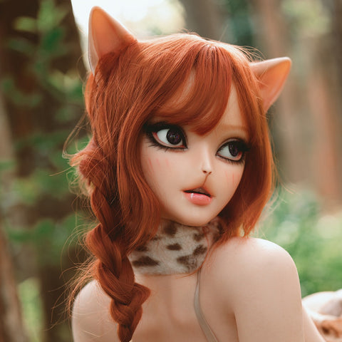 H305 ROS Real Oral Movable Jaw Fantasy Beast Girl Silicone Sex Doll Head| SY Doll M42