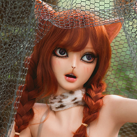 H305 ROS Real Oral Movable Jaw Fantasy Beast Girl Silicone Sex Doll Head| SY Doll M42