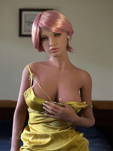 F607—150cm/4ft9 31kg Lifelike Demi TPE Pink Hair D Cup Anime Sex Doll|Jiusheng Doll