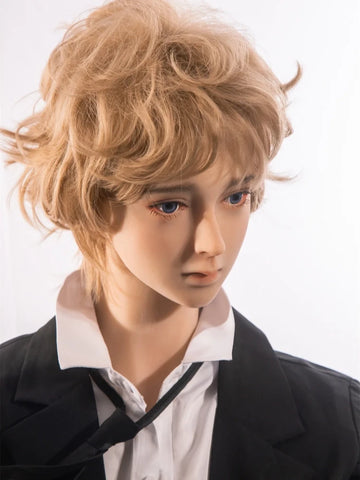 F112-165cm-37kg  Edward Golden Hair TPE Fantasy Prince Femboy Male Sex Doll-qita doll